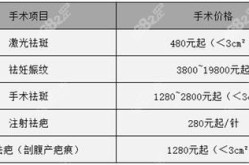 手术价格费用一览，不同整形手术多少钱？